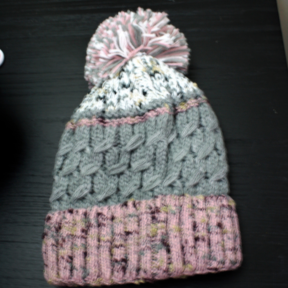 CC 3 Tone Confetti Pom Pom Beanie - Picture 3 of 4